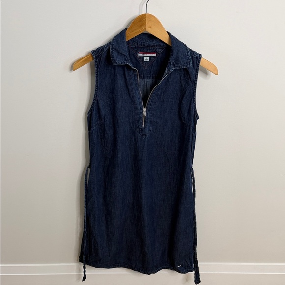 Tommy Hilfiger Dresses & Skirts - Tommy Hilfiger Navy Sleeveless Denim Mini Dress medium